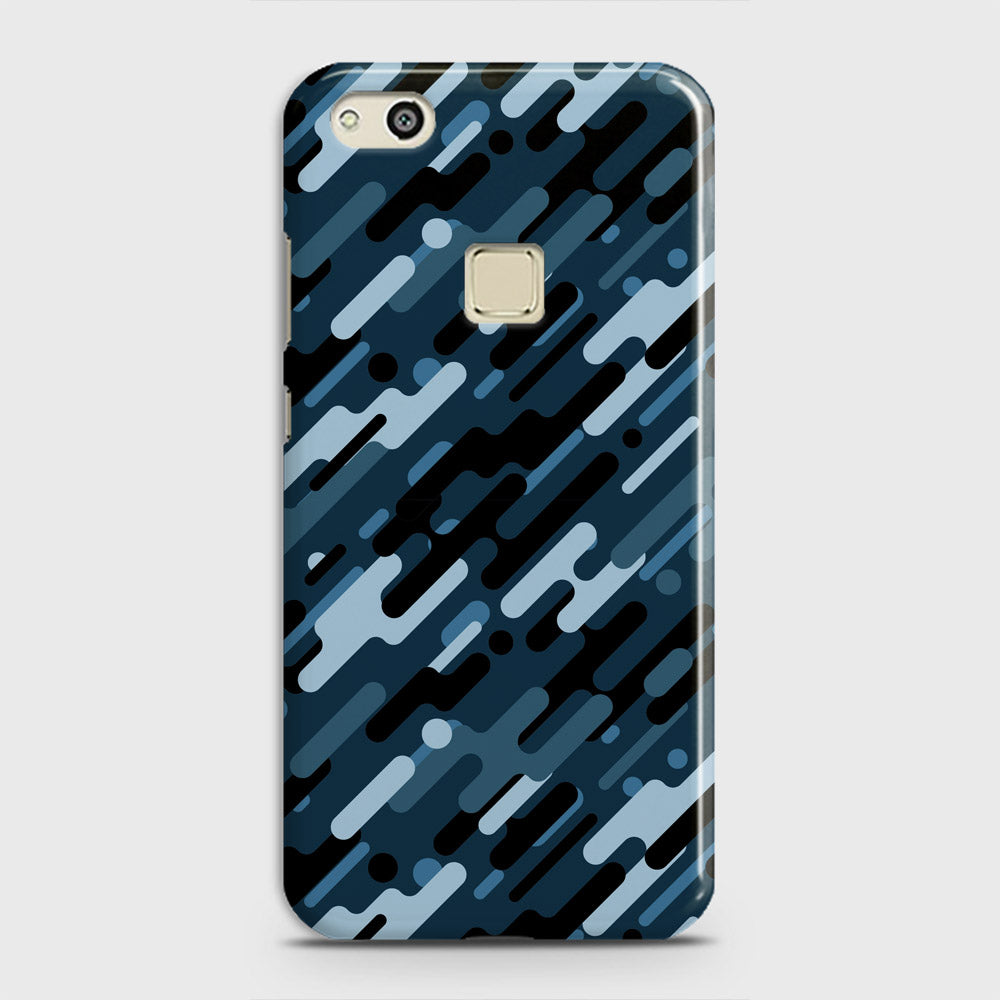 Huawei P10 Lite Cover - Camo Series 3 - Black & Blue Design - Matte Finish - Snap On Hard Case with LifeTime Colors Guarantee