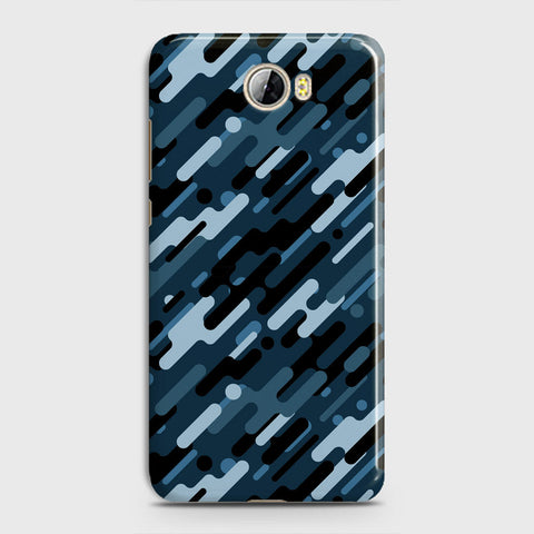 Huawei Y5 II Cover - Camo Series 3 - Black & Blue Design - Matte Finish - Snap On Hard Case with LifeTime Colors Guarantee