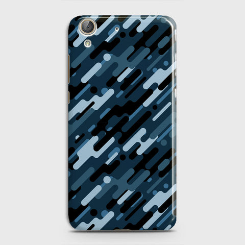 Huawei Y6 II Cover - Camo Series 3 - Black & Blue Design - Matte Finish - Snap On Hard Case with LifeTime Colors Guarantee