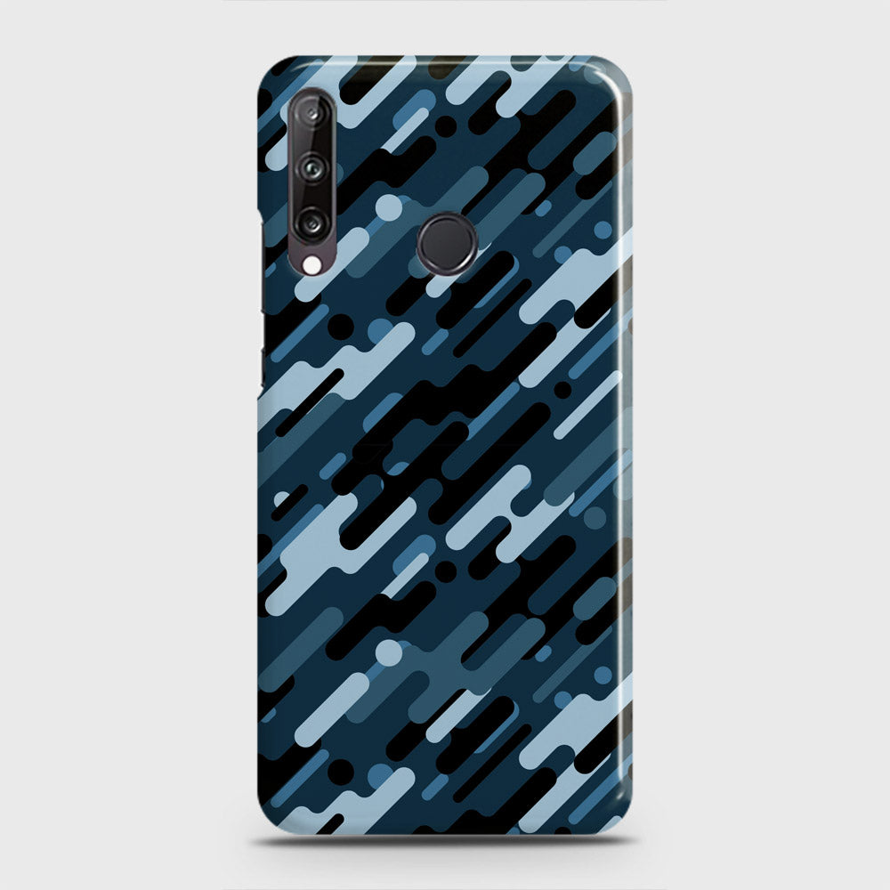 Huawei Y7p  Cover - Camo Series 3 - Black & Blue Design - Matte Finish - Snap On Hard Case with LifeTime Colors Guarantee
