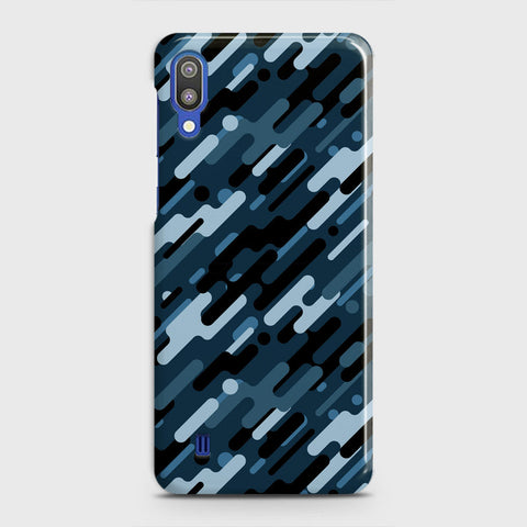 Samsung Galaxy M10 Cover - Camo Series 3 - Black & Blue Design - Matte Finish - Snap On Hard Case with LifeTime Colors Guarantee