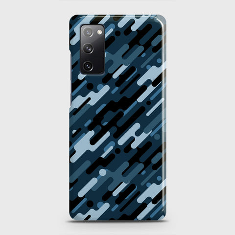 Samsung Galaxy S20 FE Cover - Camo Series 3 - Black & Blue Design - Matte Finish - Snap On Hard Case with LifeTime Colors Guarantee