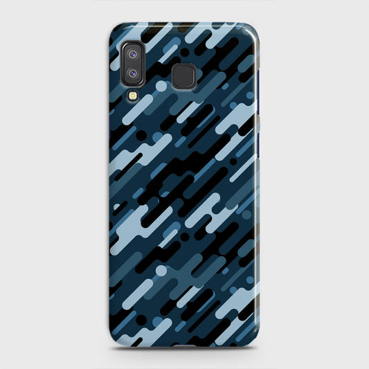 Samsung Galaxy A8 Star Cover - Camo Series 3 - Black & Blue Design - Matte Finish - Snap On Hard Case with LifeTime Colors Guarantee