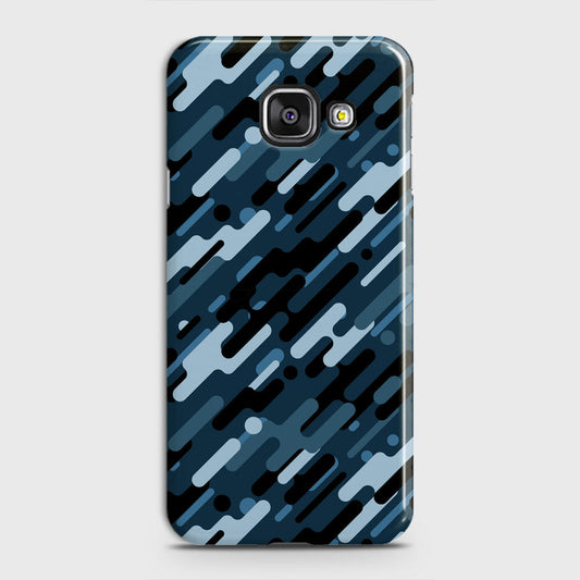 Samsung Galaxy J7 Max Cover - Camo Series 3 - Black & Blue Design - Matte Finish - Snap On Hard Case with LifeTime Colors Guarantee
