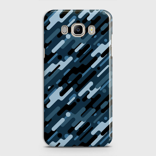 Samsung Galaxy J5 2016 / J510 Cover - Camo Series 3 - Black & Blue Design - Matte Finish - Snap On Hard Case with LifeTime Colors Guarantee