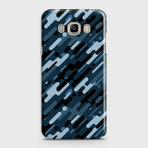 Samsung Galaxy J5 2016 / J510 Cover - Camo Series 3 - Black & Blue Design - Matte Finish - Snap On Hard Case with LifeTime Colors Guarantee
