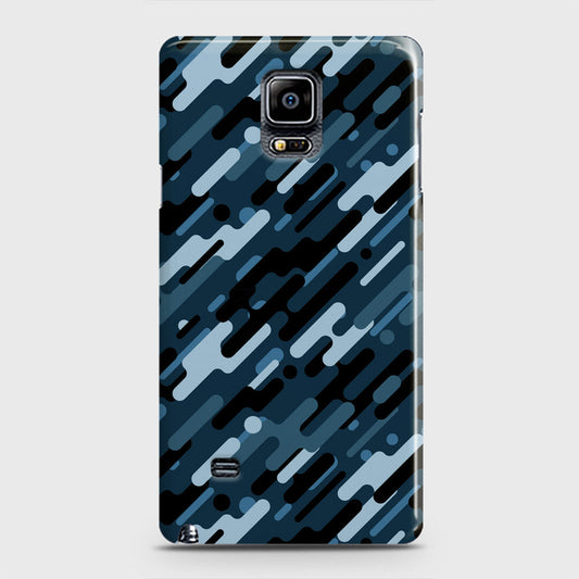 Samsung Galaxy Note 4 Cover - Camo Series 3 - Black & Blue Design - Matte Finish - Snap On Hard Case with LifeTime Colors Guarantee