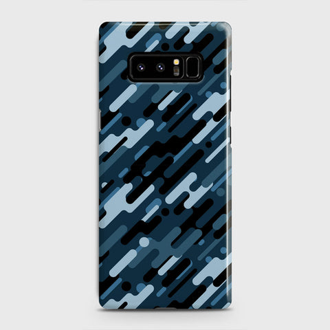 Samsung Galaxy Note 8 Cover - Camo Series 3 - Black & Blue Design - Matte Finish - Snap On Hard Case with LifeTime Colors Guarantee
