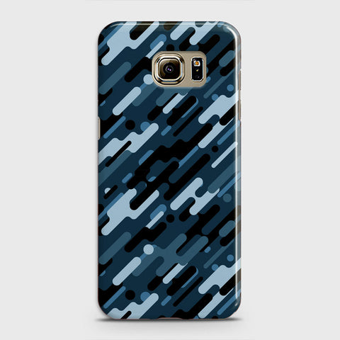Samsung Galaxy S6 Edge Plus Cover - Camo Series 3 - Black & Blue Design - Matte Finish - Snap On Hard Case with LifeTime Colors Guarantee
