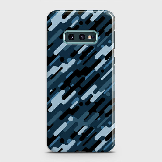 Samsung Galaxy S10e Cover - Camo Series 3 - Black & Blue Design - Matte Finish - Snap On Hard Case with LifeTime Colors Guarantee (Fast Delivery) (H)