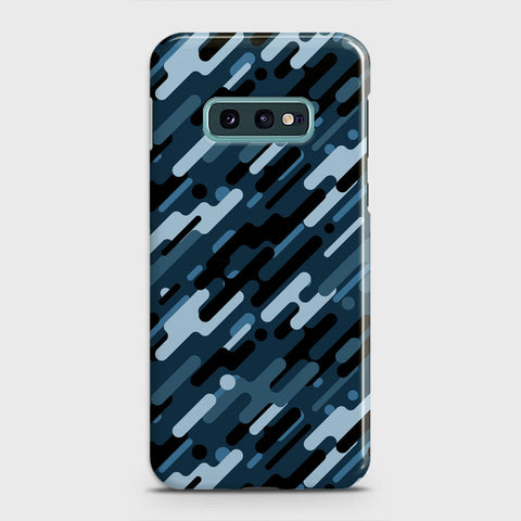 Samsung Galaxy S10e Cover - Camo Series 3 - Black & Blue Design - Matte Finish - Snap On Hard Case with LifeTime Colors Guarantee
