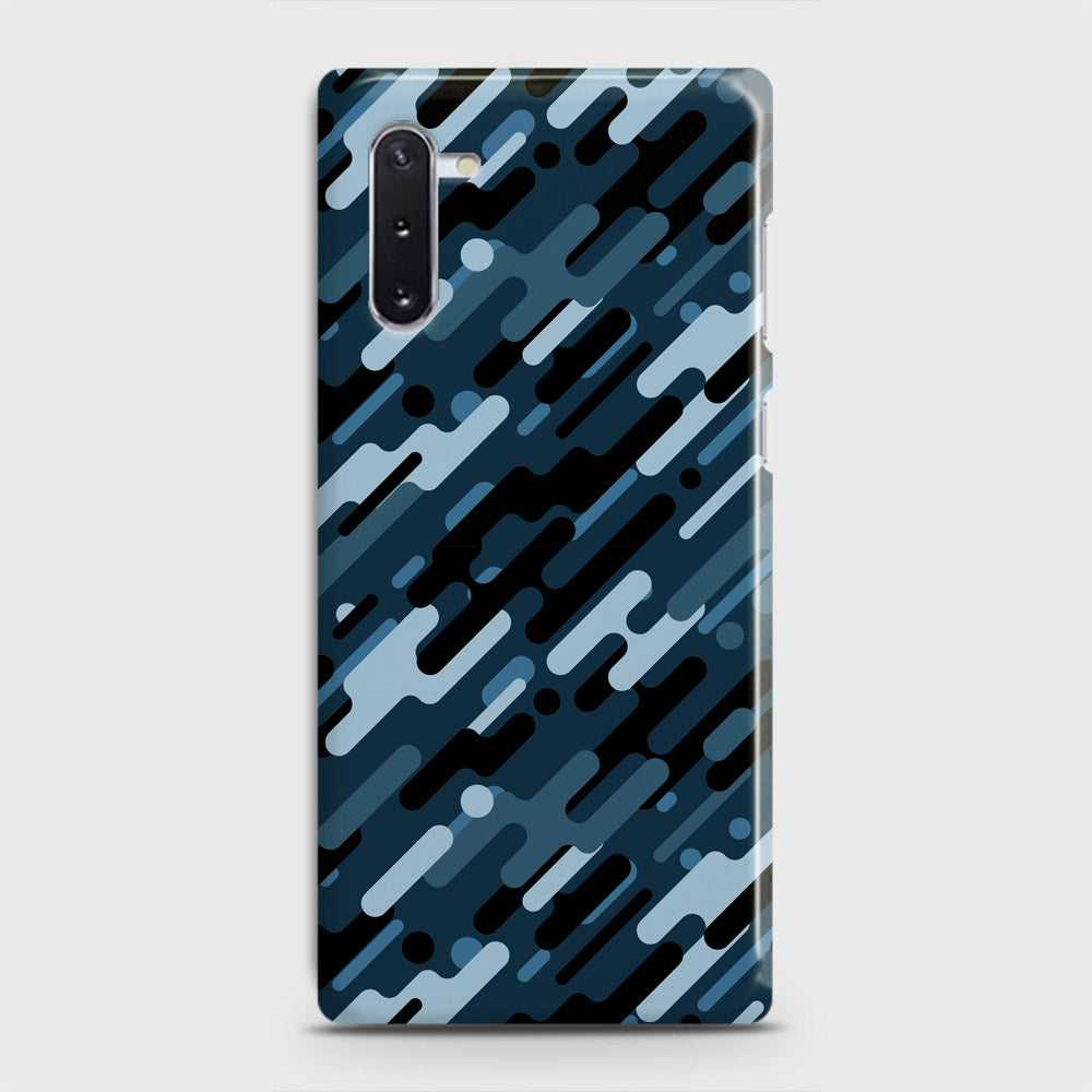 Samsung Galaxy Note 10 Cover - Camo Series 3 - Black & Blue Design - Matte Finish - Snap On Hard Case with LifeTime Colors Guarantee