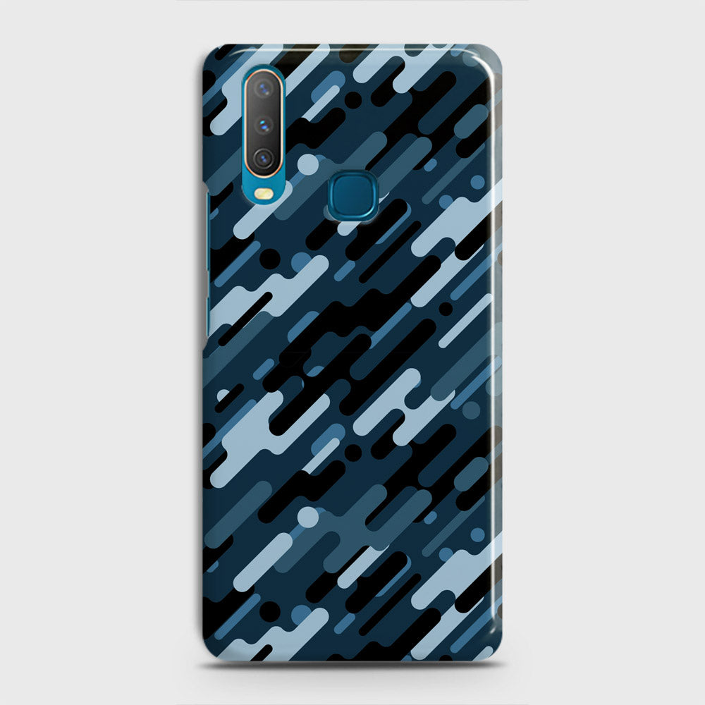 Vivo Y11 2019 Cover - Camo Series 3 - Black & Blue Design - Matte Finish - Snap On Hard Case with LifeTime Colors Guarantee