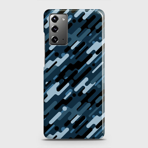 Samsung Galaxy Note 20 Cover - Camo Series 3 - Black & Blue Design - Matte Finish - Snap On Hard Case with LifeTime Colors Guarantee