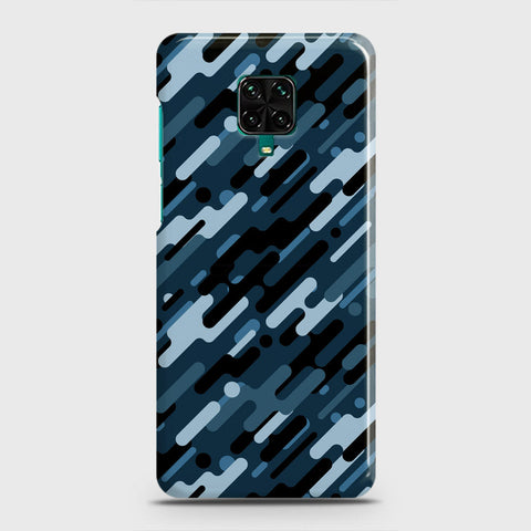 Xiaomi Redmi Note 9 Pro Cover - Camo Series 3 - Black & Blue Design - Matte Finish - Snap On Hard Case with LifeTime Colors Guarantee