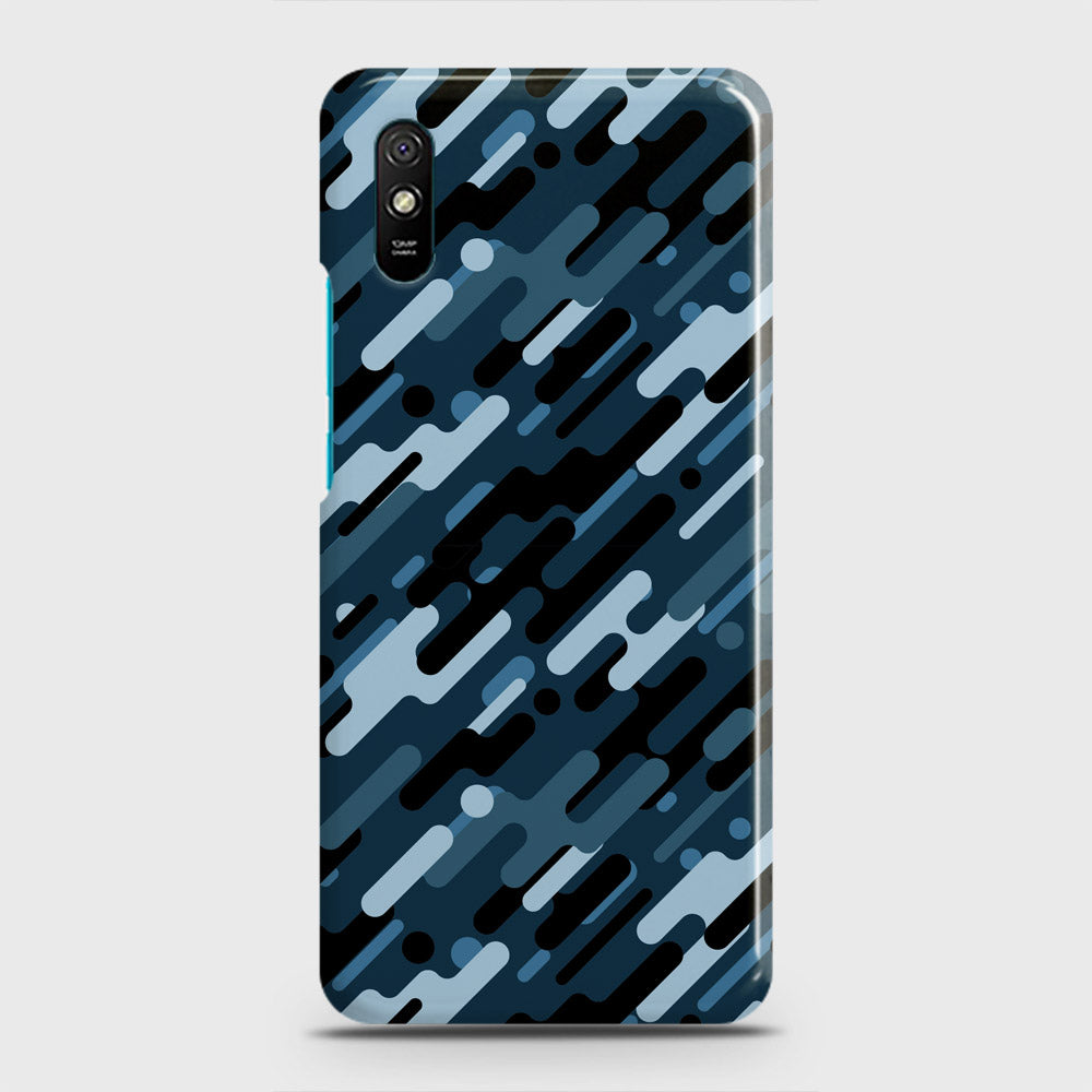 Xiaomi Redmi 9A Cover - Camo Series 3 - Black & Blue Design - Matte Finish - Snap On Hard Case with LifeTime Colors Guarantee