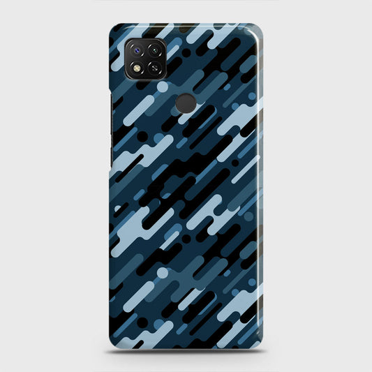 Xiaomi Redmi 9C Cover - Camo Series 3 - Black & Blue Design - Matte Finish - Snap On Hard Case with LifeTime Colors Guarantee