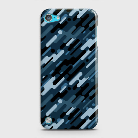 iPod Touch 5 Cover - Camo Series 3 - Black & Blue Design - Matte Finish - Snap On Hard Case with LifeTime Colors Guarantee
