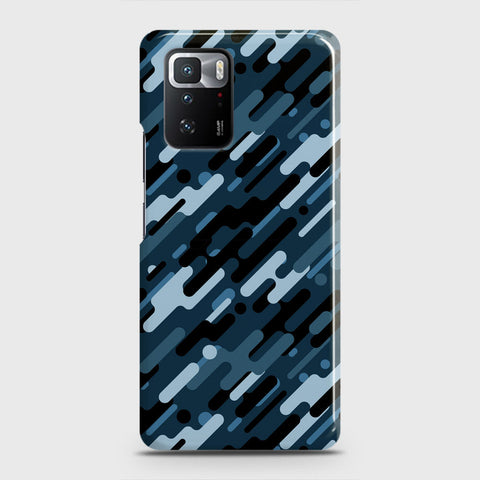 Xiaomi Poco X3 GT Cover - Camo Series 3 - Black & Blue Design - Matte Finish - Snap On Hard Case with LifeTime Colors Guarantee