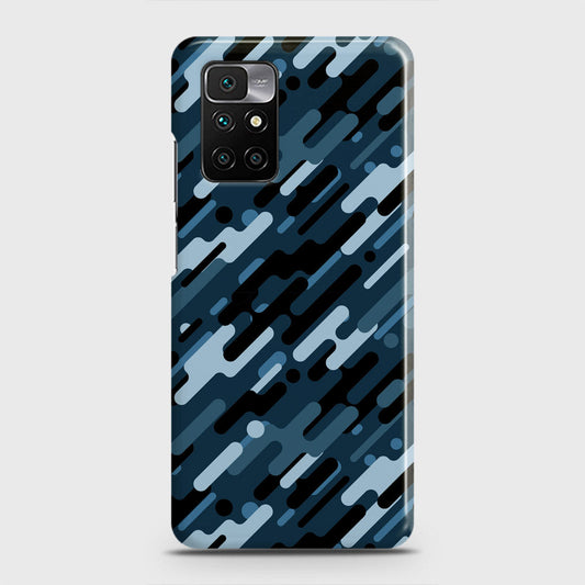 Xiaomi Redmi 10 Cover - Camo Series 3 - Black & Blue Design - Matte Finish - Snap On Hard Case with LifeTime Colors Guarantee