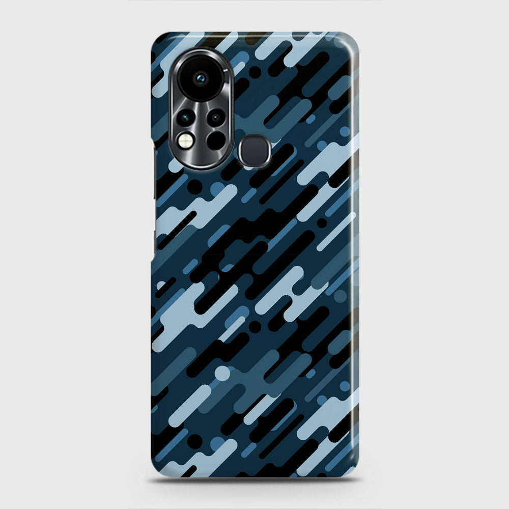 Infinix Hot 11s Cover - Camo Series 3 - Black & Blue Design - Matte Finish - Snap On Hard Case with LifeTime Colors Guarantee