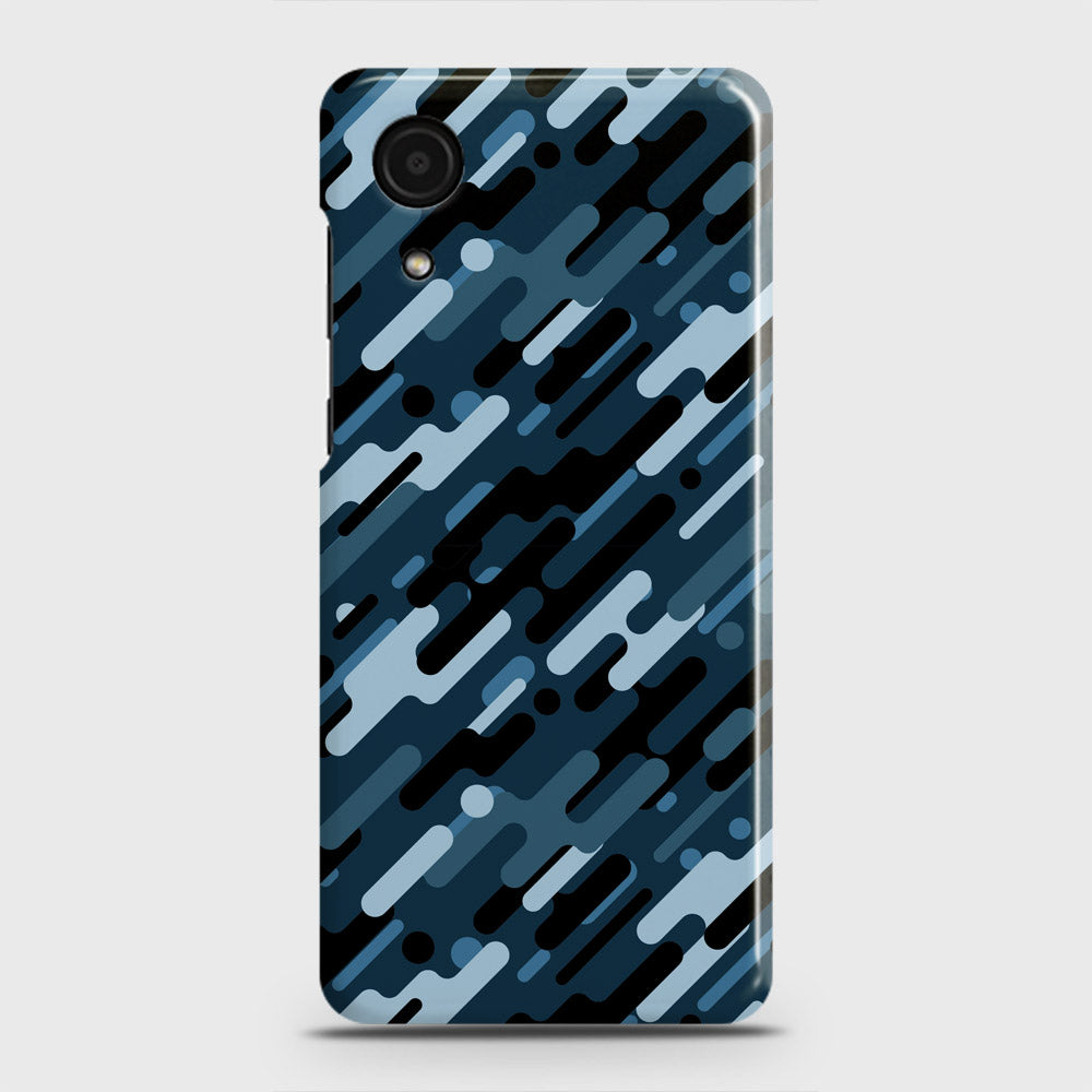 Samsung Galaxy A03 Core Cover - Camo Series 3 - Black & Blue Design - Matte Finish - Snap On Hard Case with LifeTime Colors Guarantee