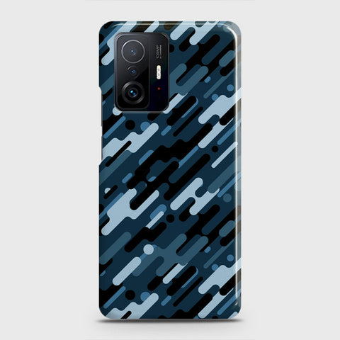 Xiaomi 11T Cover - Camo Series 3 - Black & Blue Design - Matte Finish - Snap On Hard Case with LifeTime Colors Guarantee