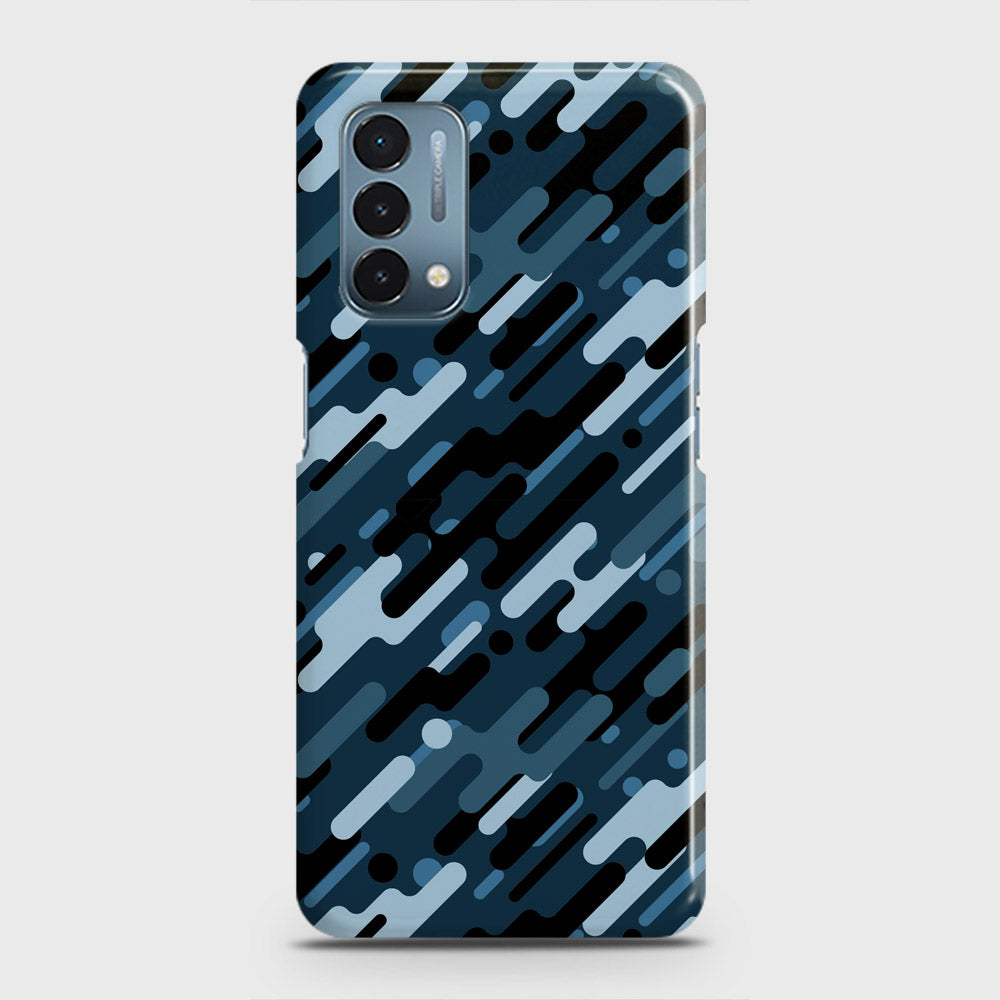 OnePlus Nord N200 5G Cover - Camo Series 3 - Black & Blue Design - Matte Finish - Snap On Hard Case with LifeTime Colors Guarantee