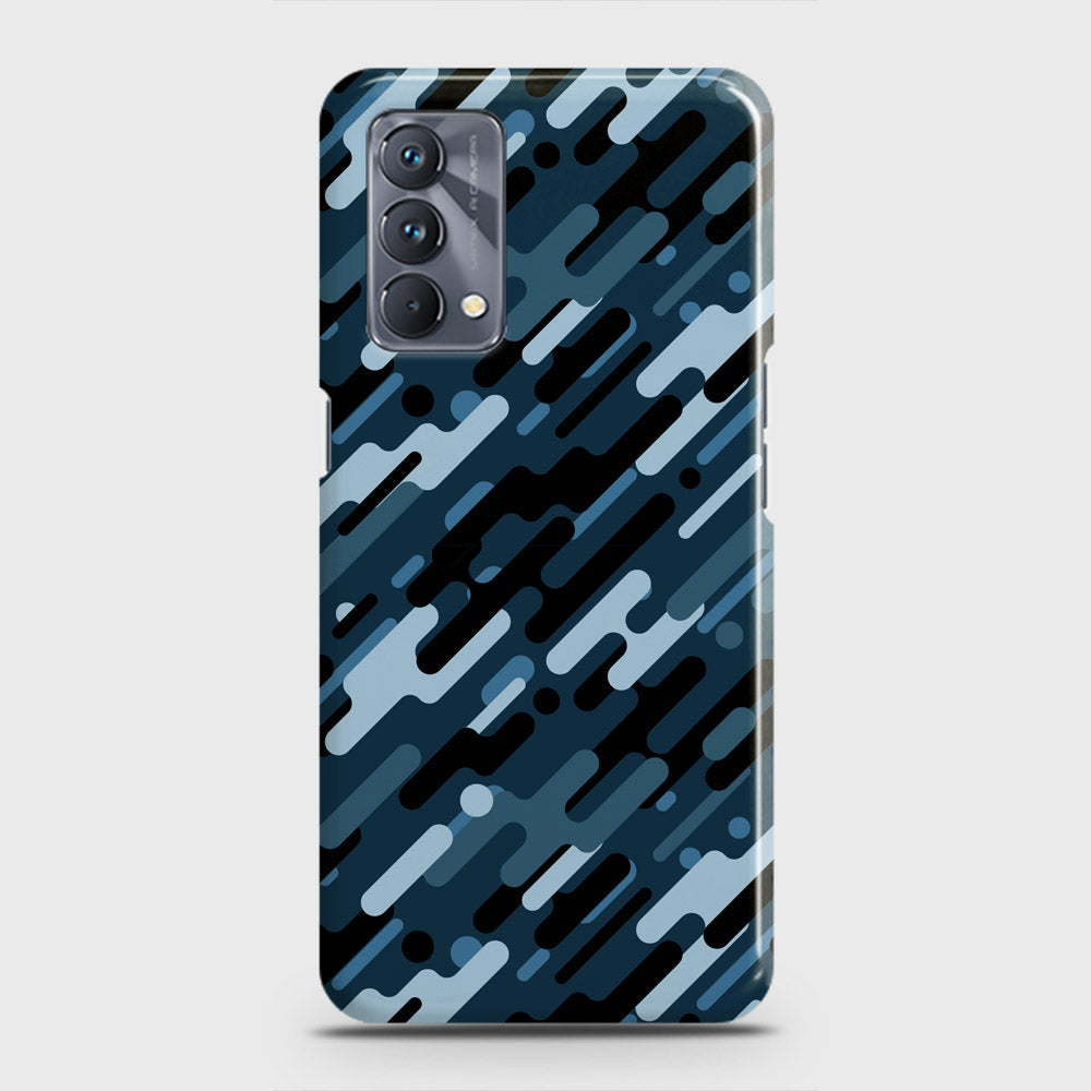 Realme GT Master Cover - Camo Series 3 - Black & Blue Design - Matte Finish - Snap On Hard Case with LifeTime Colors Guarantee
