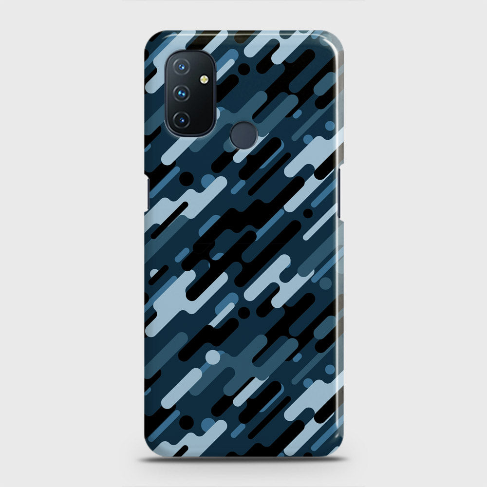 OnePlus Nord N100 Cover - Camo Series 3 - Black & Blue Design - Matte Finish - Snap On Hard Case with LifeTime Colors Guarantee