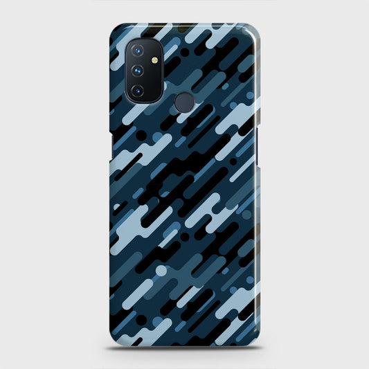OnePlus Nord N100 Cover - Camo Series 3 - Black & Blue Design - Matte Finish - Snap On Hard Case with LifeTime Colors Guarantee