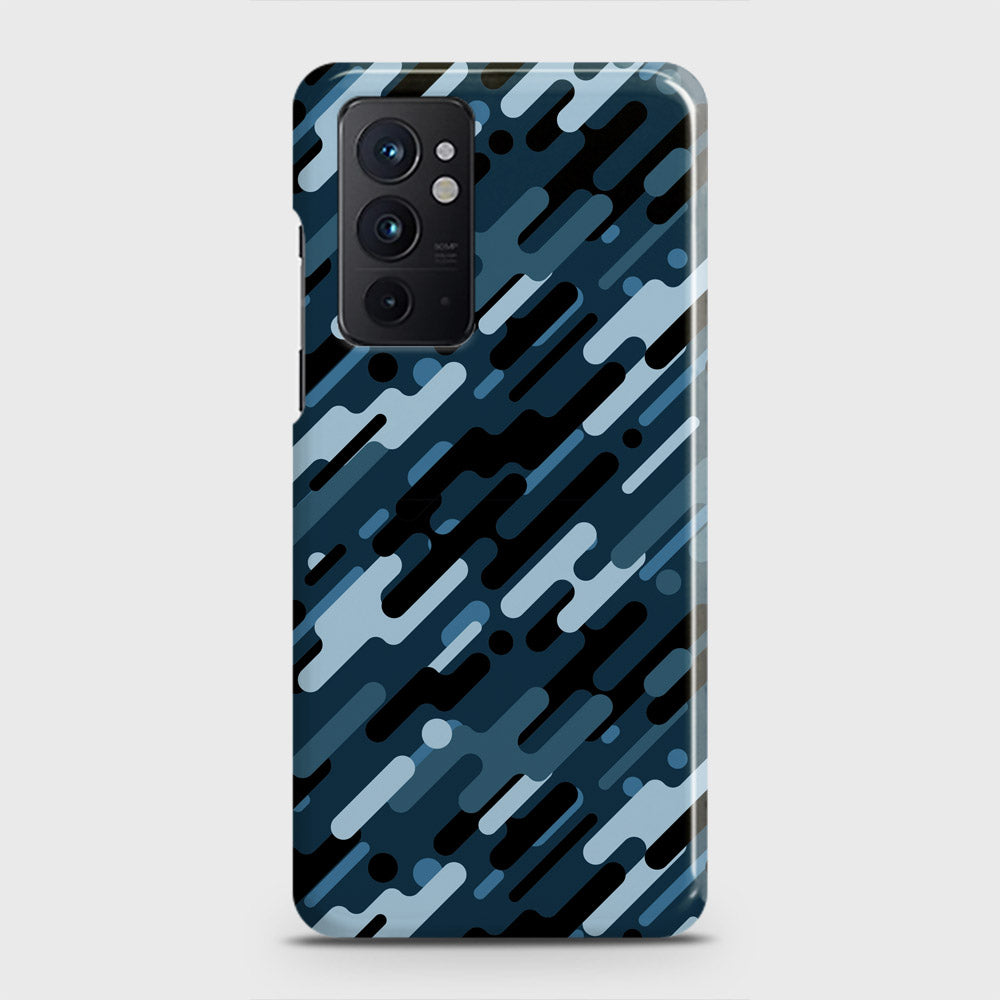 OnePlus 9RT 5G Cover - Camo Series 3 - Black & Blue Design - Matte Finish - Snap On Hard Case with LifeTime Colors Guarantee