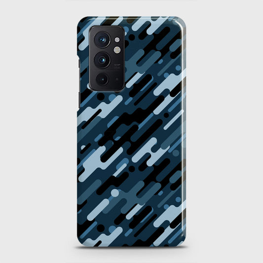 OnePlus 9RT 5G Cover - Camo Series 3 - Black & Blue Design - Matte Finish - Snap On Hard Case with LifeTime Colors Guarantee