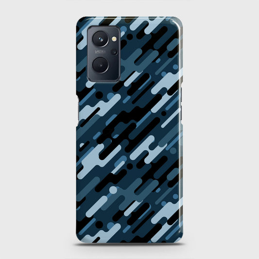 Realme 9i Cover - Camo Series 3 - Black & Blue Design - Matte Finish - Snap On Hard Case with LifeTime Colors Guarantee