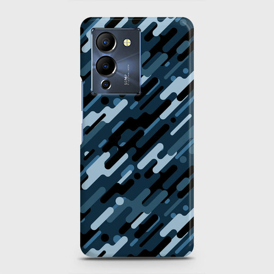 Infinix Note 12 G96 Cover - Camo Series 3 - Black & Blue Design - Matte Finish - Snap On Hard Case with LifeTime Colors Guarantee