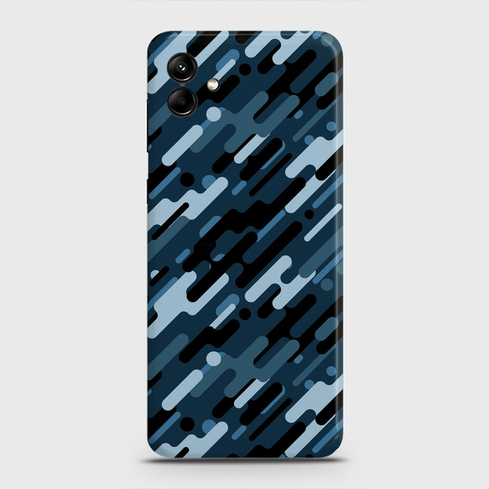 Samsung Galaxy A04 Cover - Camo Series 3 - Black & Blue Design - Matte Finish - Snap On Hard Case with LifeTime Colors Guarantee