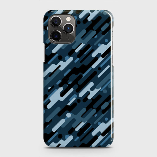 iPhone 11 Pro Cover - Camo Series 3 - Black & Blue Design - Matte Finish - Snap On Hard Case with LifeTime Colors Guarantee