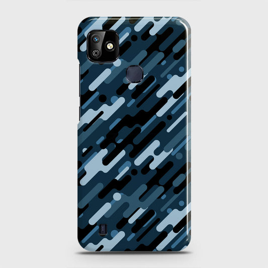 Infinix Smart HD 2021 Cover - Camo Series 3 - Black & Blue Design - Matte Finish - Snap On Hard Case with LifeTime Colors Guarantee