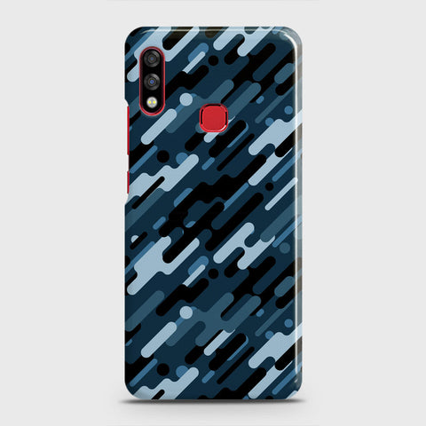 Infinix Hot 7 Pro Cover - Camo Series 3 - Black & Blue Design - Matte Finish - Snap On Hard Case with LifeTime Colors Guarantee