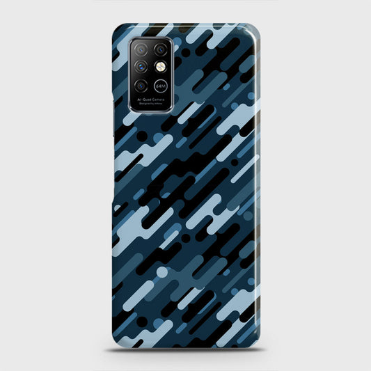 Infinix Note 8 Cover - Camo Series 3 - Black & Blue Design - Matte Finish - Snap On Hard Case with LifeTime Colors Guarantee