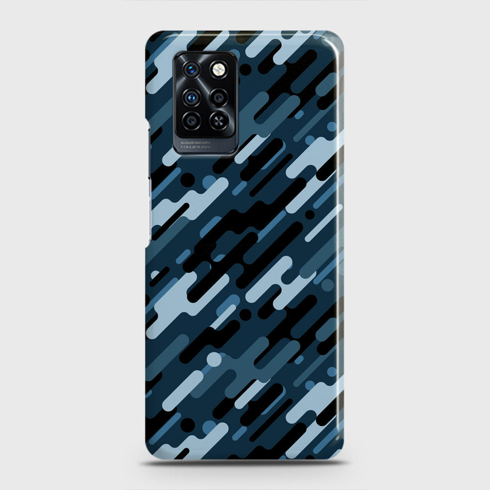 Infinix Note 10 Pro Cover - Camo Series 3 - Black & Blue Design - Matte Finish - Snap On Hard Case with LifeTime Colors Guarantee