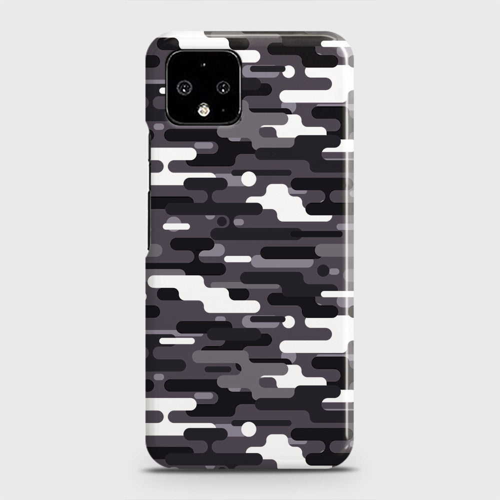 Google Pixel 4 Cover - Camo Series 2 - Black & White Design - Matte Finish - Snap On Hard Case with LifeTime Colors Guarantee