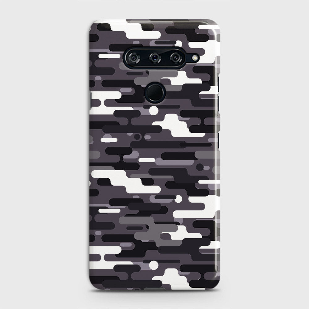 LG V40 ThinQ Cover - Camo Series 2 - Black & White Design - Matte Finish - Snap On Hard Case with LifeTime Colors Guarantee