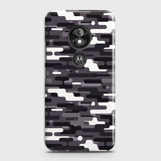 Motorola Moto E5 / G6 Play Cover - Camo Series 2 - Black & White Design - Matte Finish - Snap On Hard Case with LifeTime Colors Guarantee