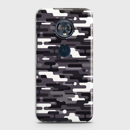 Motorola E5 Plus Cover - Camo Series 2 - Black & White Design - Matte Finish - Snap On Hard Case with LifeTime Colors Guarantee