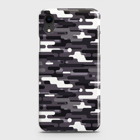 iPhone XR Cover - Camo Series 2 - Black & White Design - Matte Finish - Snap On Hard Case with LifeTime Colors Guarantee
