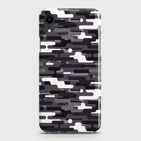 iPhone XR Cover - Camo Series 2 - Black & White Design - Matte Finish - Snap On Hard Case with LifeTime Colors Guarantee