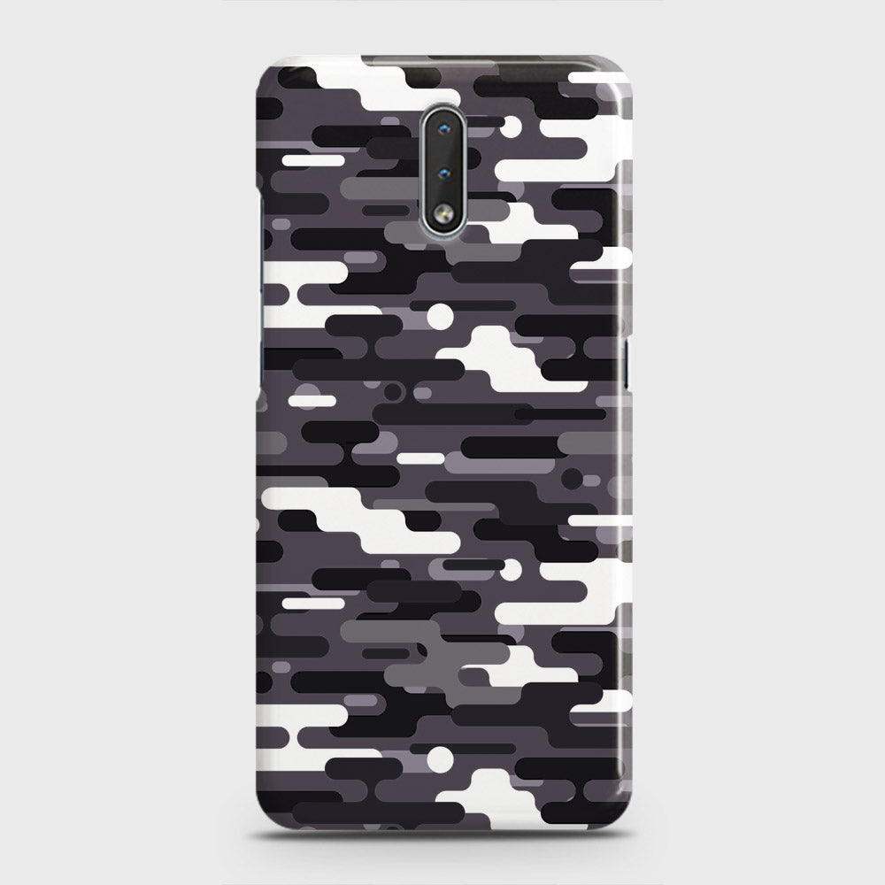 Nokia 2.3 Cover - Camo Series 2 - Black & White Design - Matte Finish - Snap On Hard Case with LifeTime Colors Guarantee