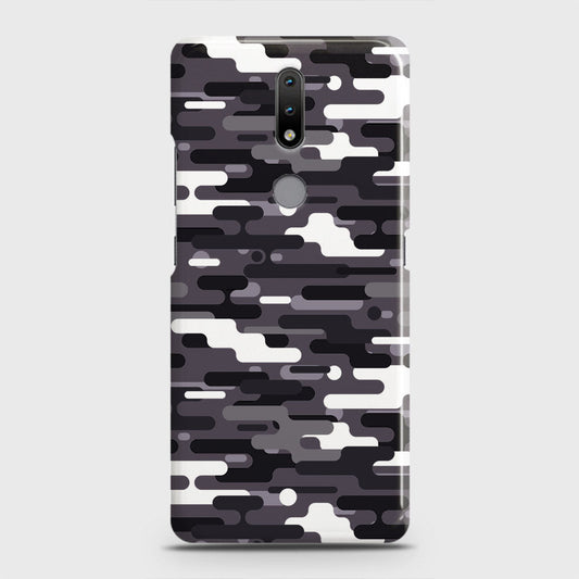 Nokia 2.4 Cover - Camo Series 2 - Black & White Design - Matte Finish - Snap On Hard Case with LifeTime Colors Guarantee