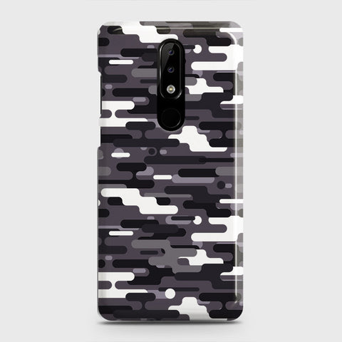 Nokia 3.1 Plus Cover - Camo Series 2 - Black & White Design - Matte Finish - Snap On Hard Case with LifeTime Colors Guarantee